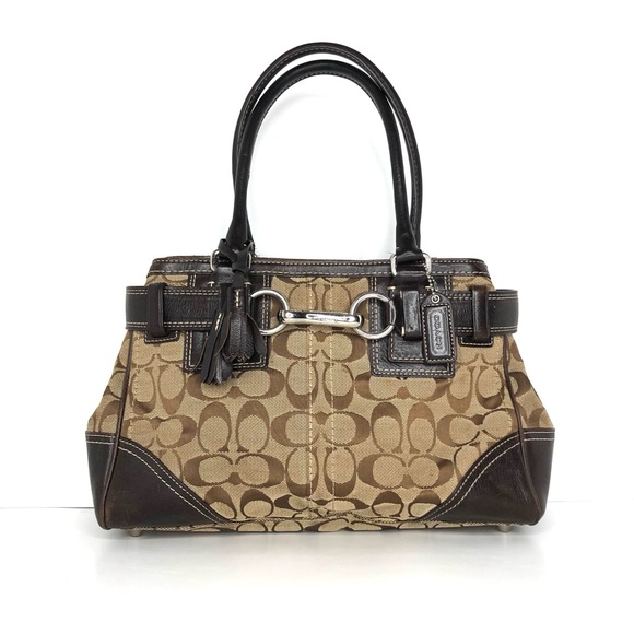 Coach Handbags - Coach Signature Hampton Canvas Jacquard Tote 10245